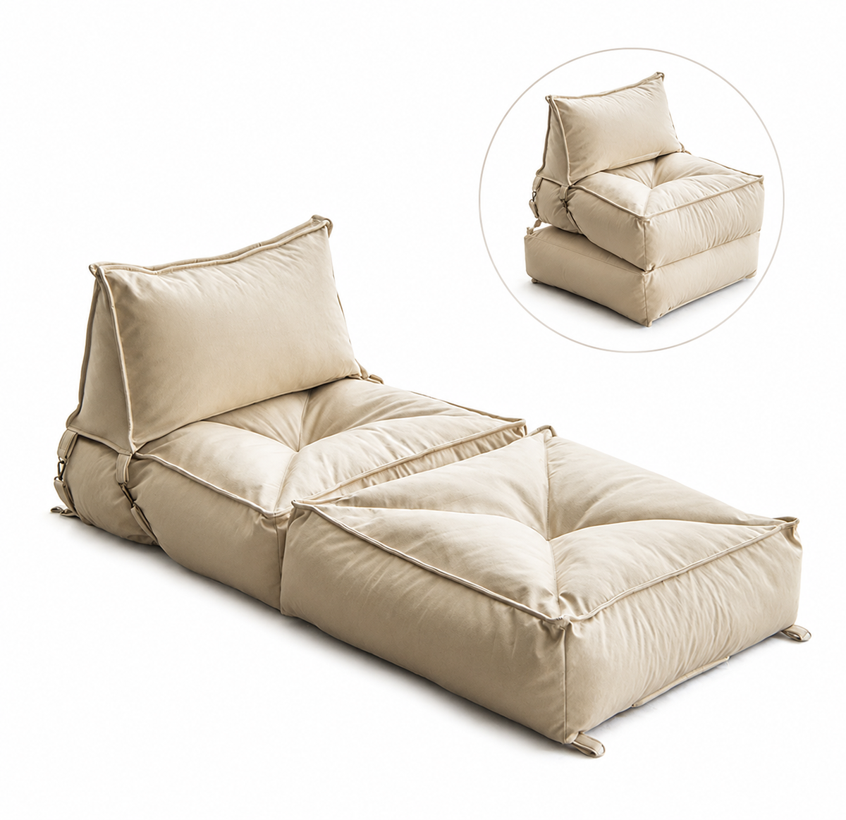 Foldable Backrest Floor Chair – Cozy Living Room Seat