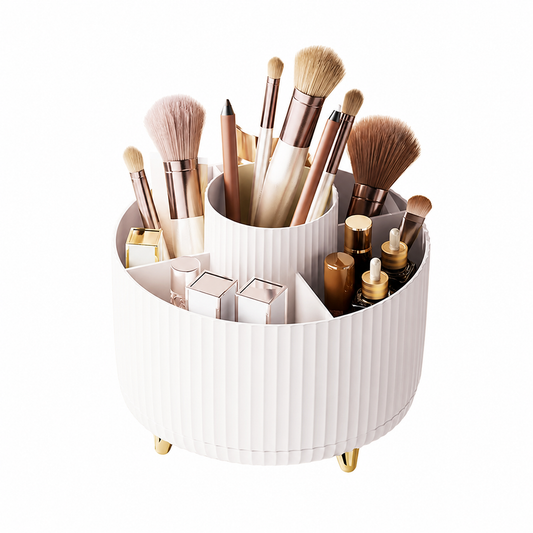 360° Rotating Makeup Brush Holder – Countertop Organizer